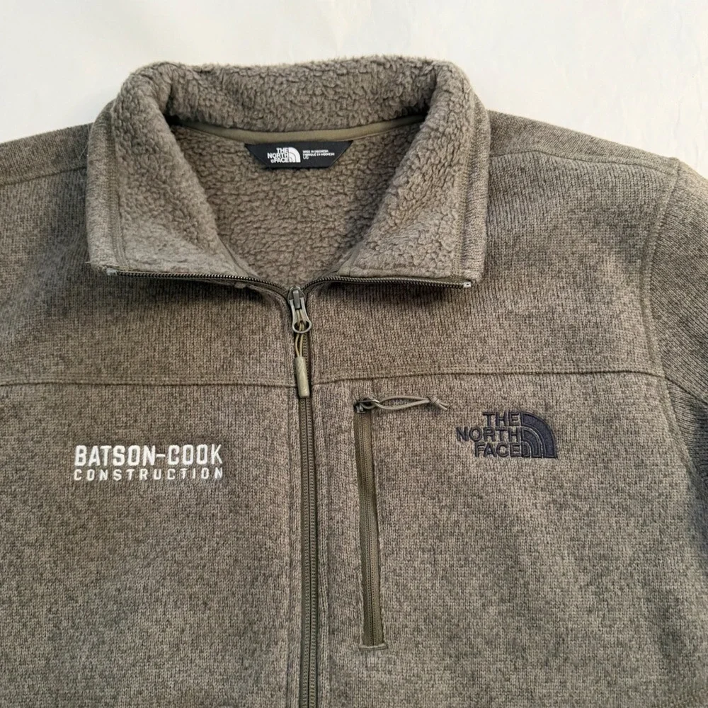 The North Face Mens‎ Sweater Fleece Jacket Full Zip Green Outdoor Hiking Gorp L